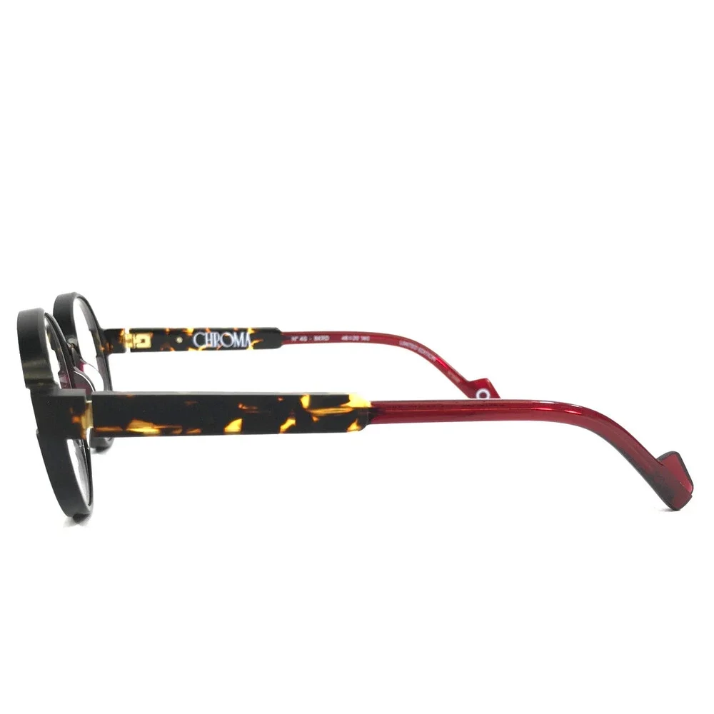 Etnia Barcelona Eyeglasses Frames CHROMA N40 BKRD Black Red Tortoise 48-20-140